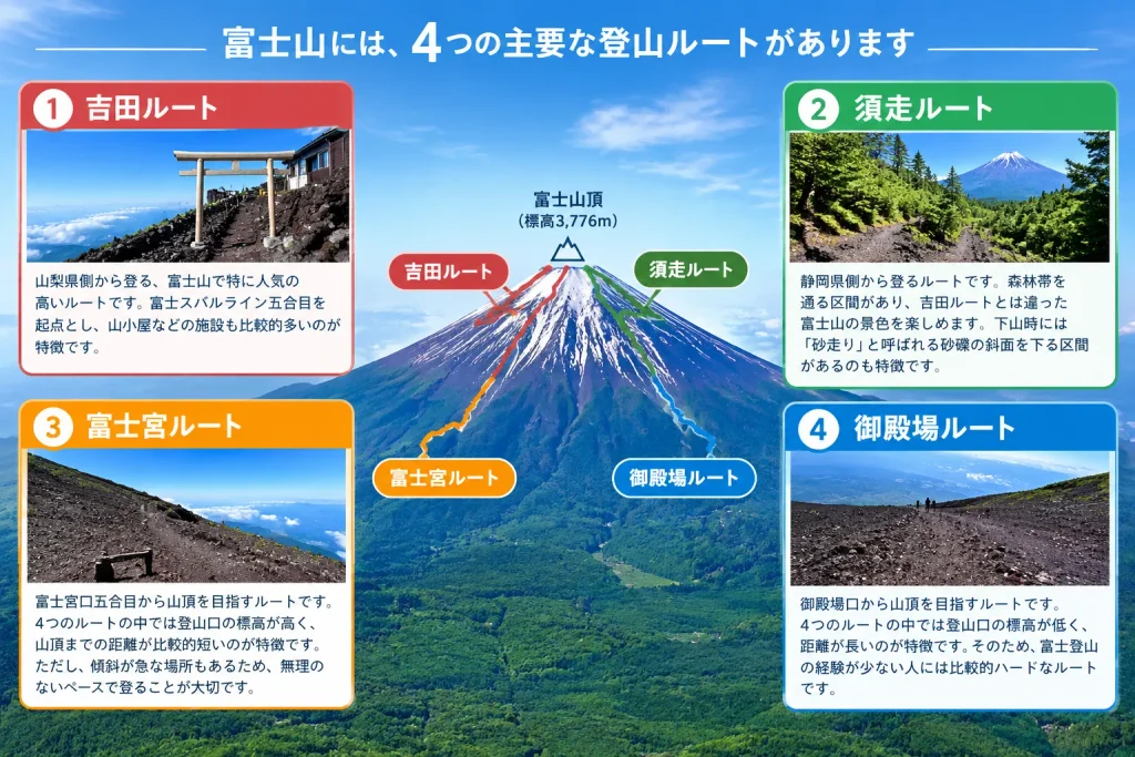 富士山四大登山ルートガイド