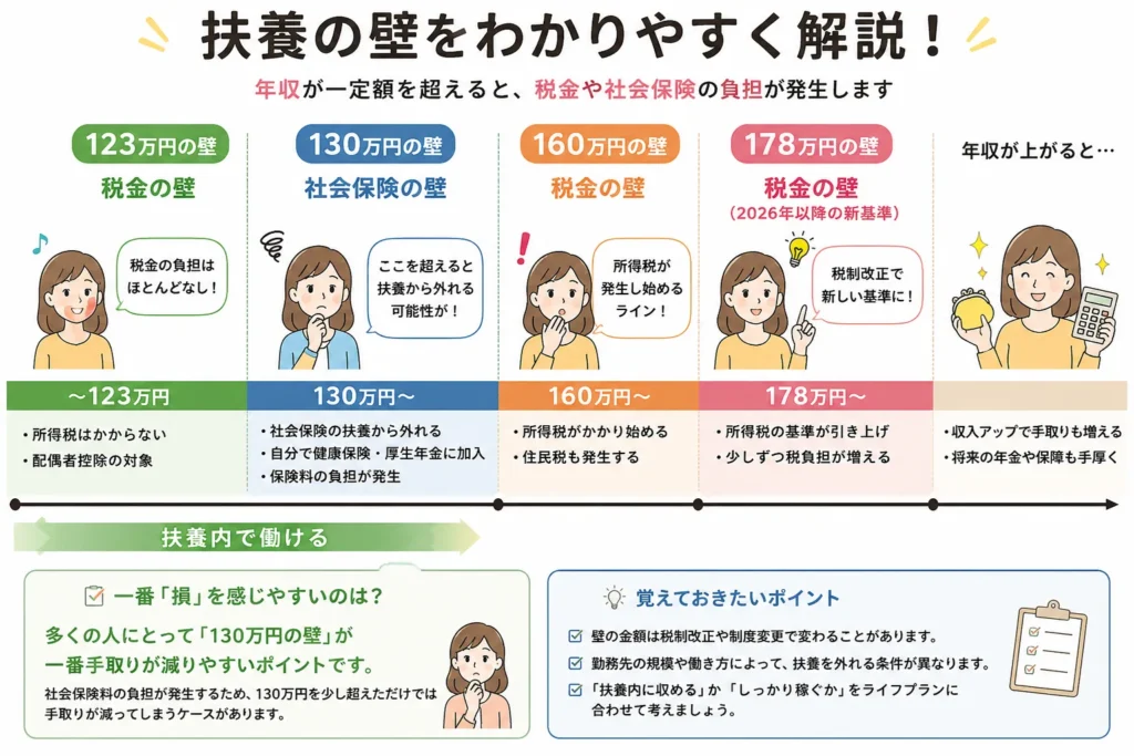 扶養の壁を解説した画像