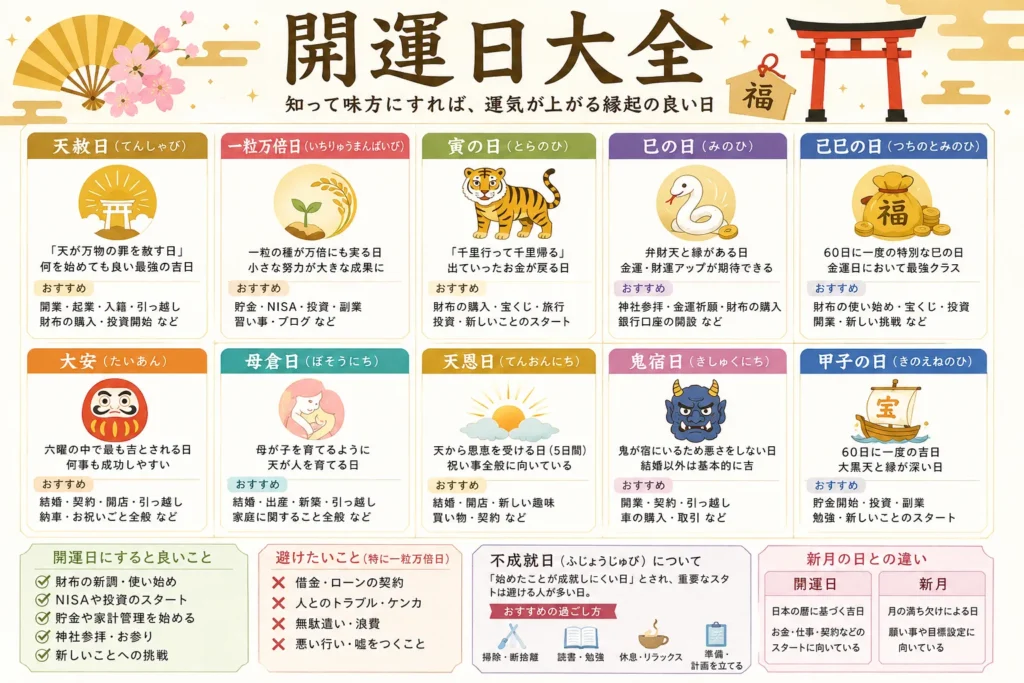 開運日を表した画像