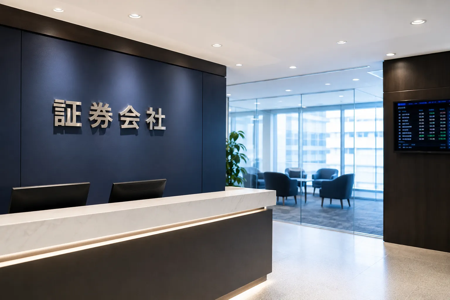 証券会社のオフィス
