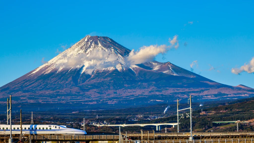 富士山と新幹線