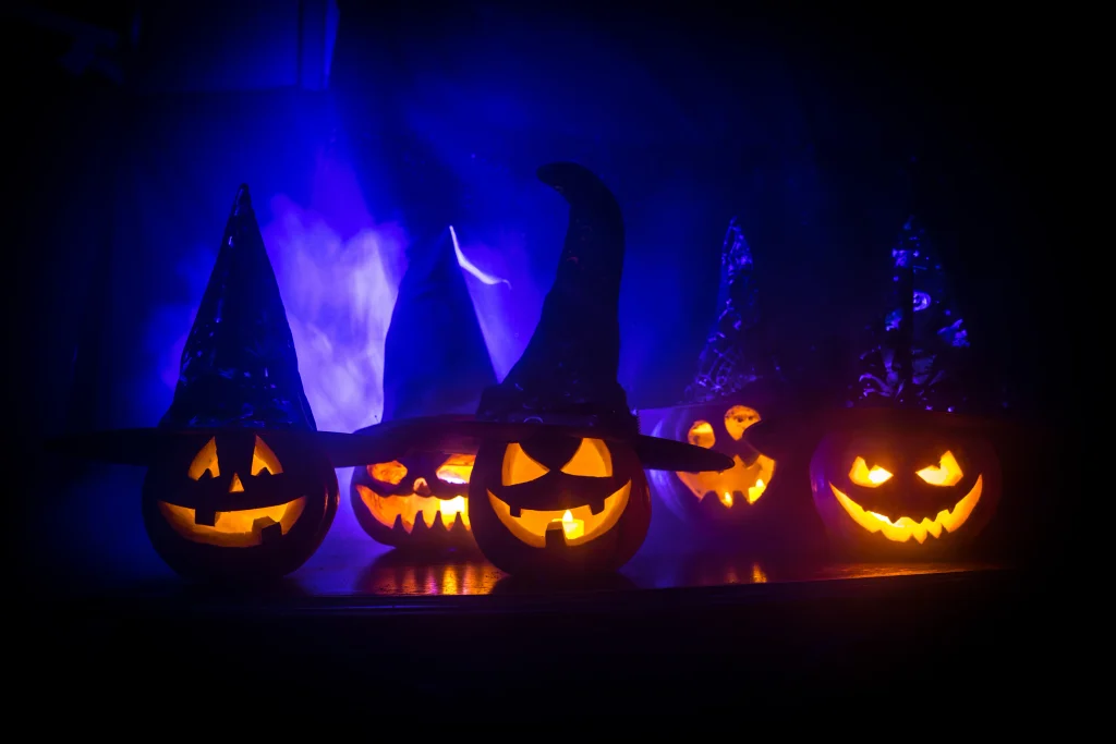 怖い顔のハロウィンのかぼちゃ