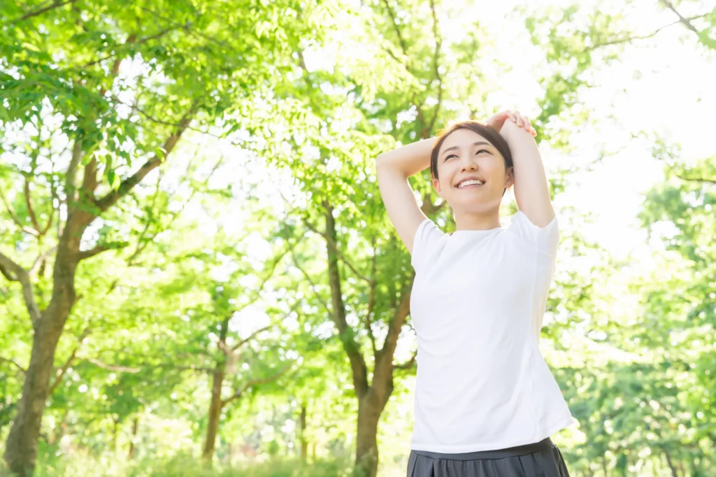 健康管理する女性