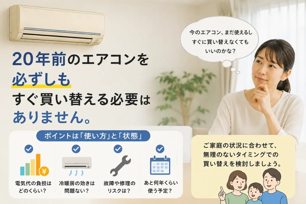 エアコンの買い替えを悩む