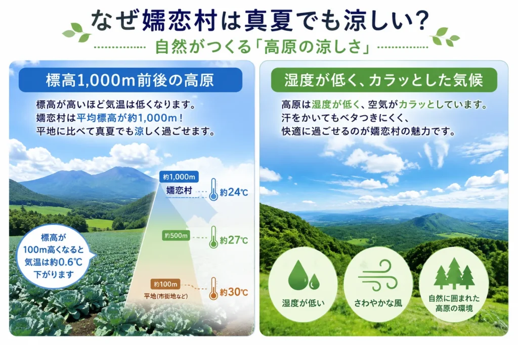 嬬恋村は涼しいのかという図解