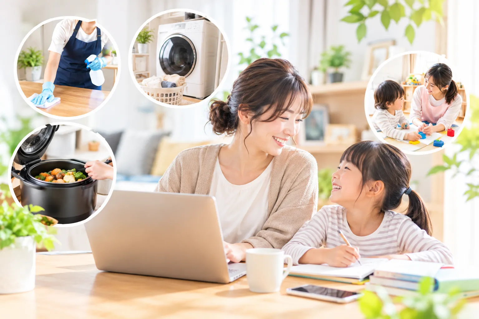 笑顔でつながる家事と育児のひととき