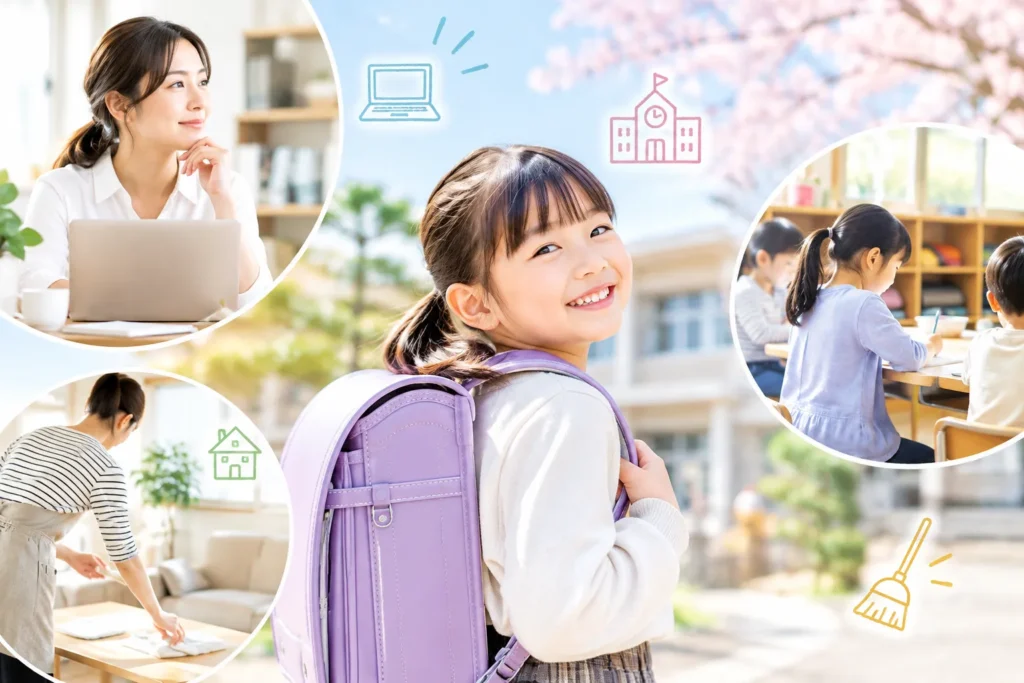 春の通学と暮らしの風景