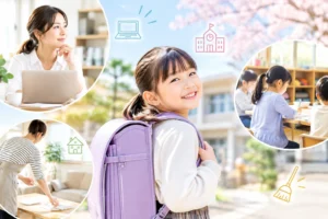 春の通学と暮らしの風景